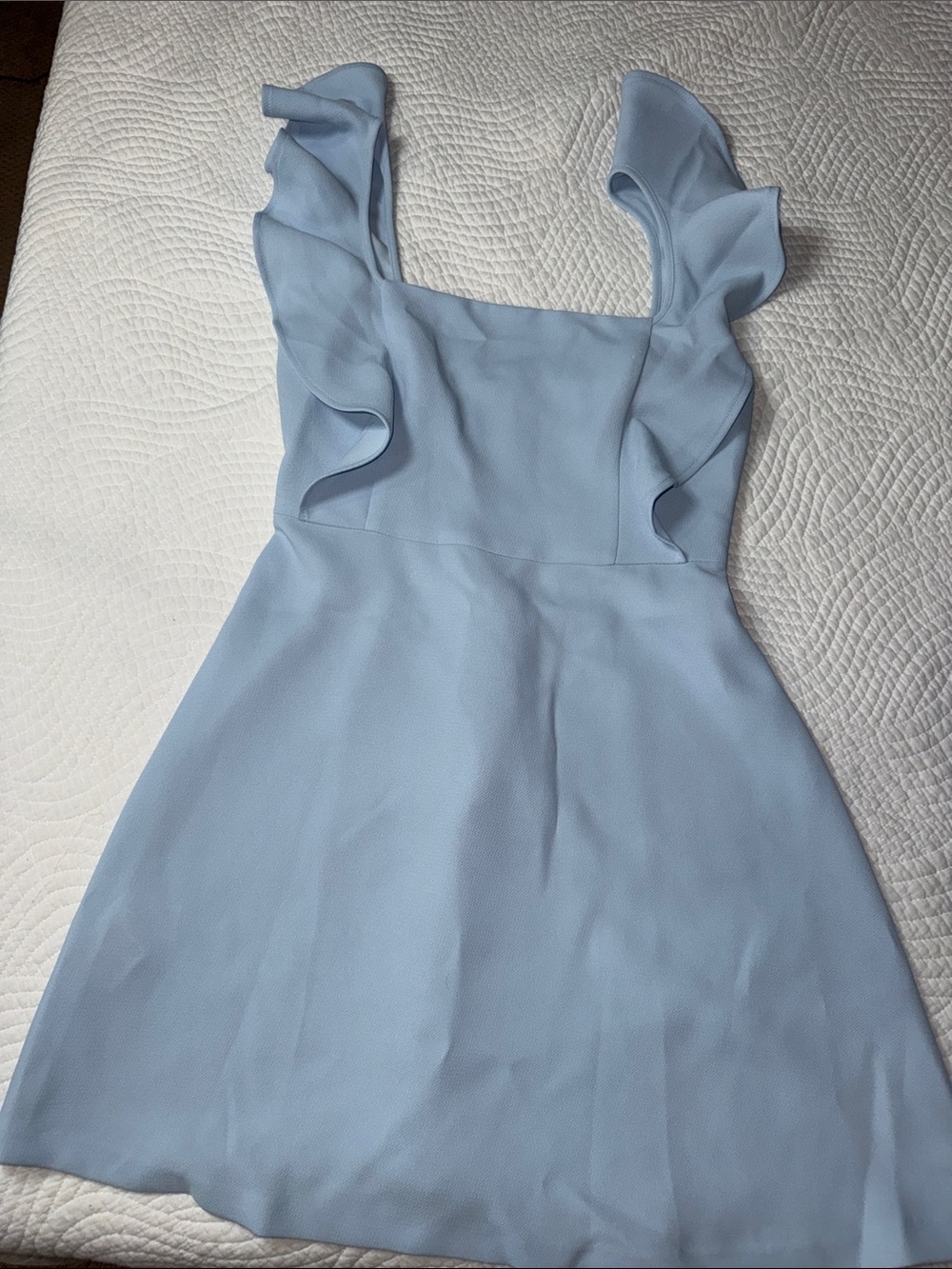 BCBGeneration Baby Blue Ruffle Mini Dress - Picture 3 of 12